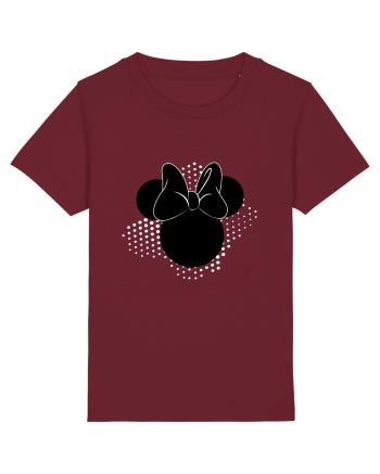 Minnie cu fundita Burgundy