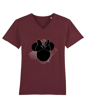Minnie cu fundita Burgundy