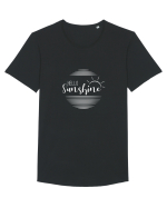 Buna dimineata Soare! Tricou mânecă scurtă guler larg Bărbat Skater