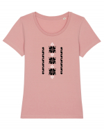 Motiv Traditional vertical Tricou mânecă scurtă guler larg fitted Damă Expresser