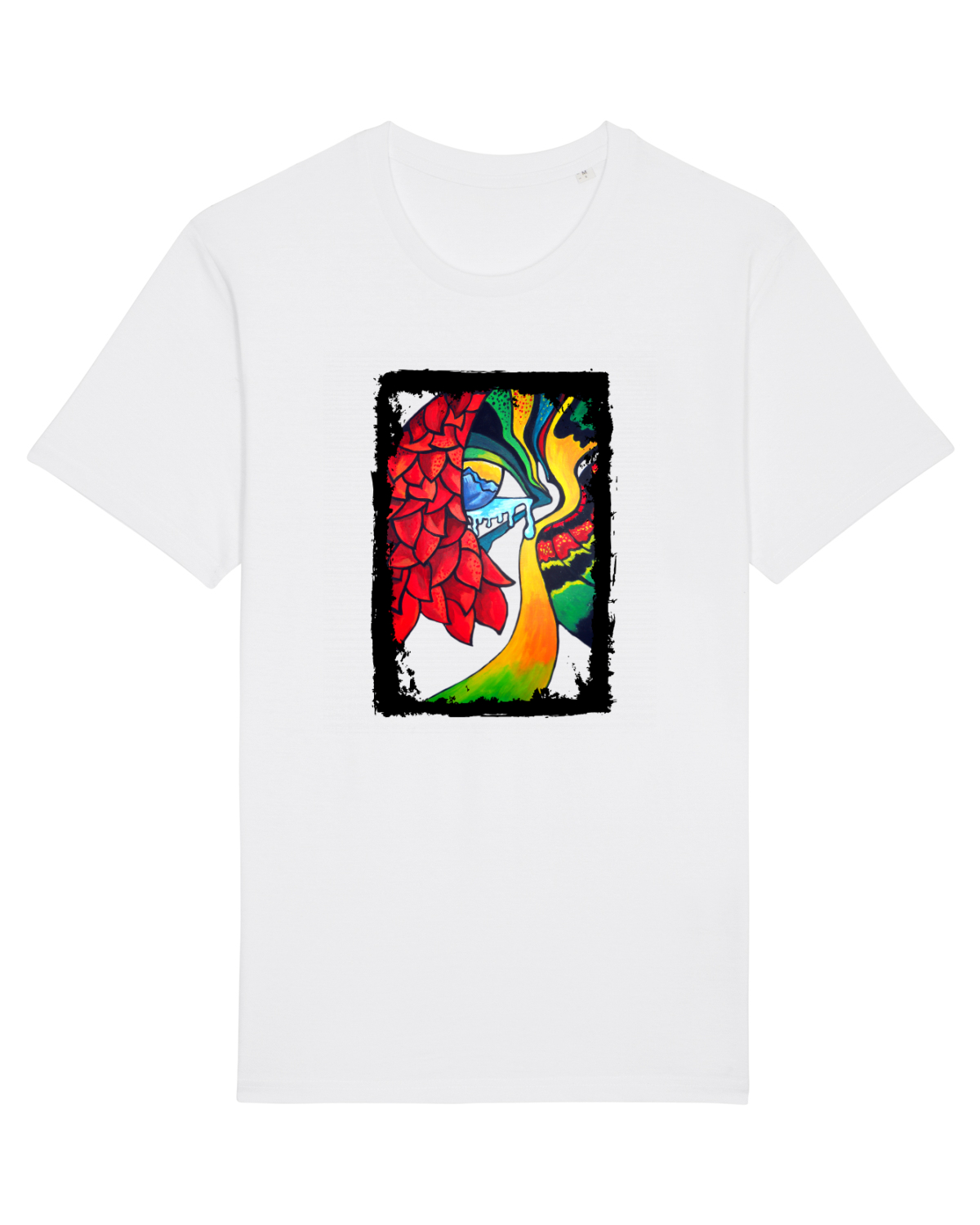 Tricou mânecă scurtă Unisex Rocker White