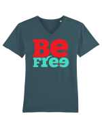 Fii liber Tricou mânecă scurtă guler V Bărbat Presenter