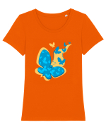 Fluturasi! Tricou mânecă scurtă guler larg fitted Damă Expresser