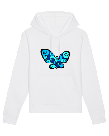 Fluture albastru White