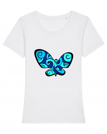 Fluture albastru White