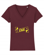 Chill Tricou mânecă scurtă guler V Damă Evoker