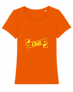 Chill Tricou mânecă scurtă guler larg fitted Damă Expresser