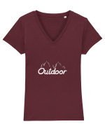 Outdoor Tricou mânecă scurtă guler V Damă Evoker