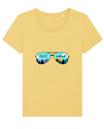 Weekend! Tricou mânecă scurtă guler larg fitted Damă Expresser
