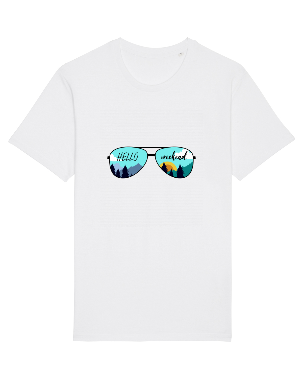 Tricou mânecă scurtă Unisex Rocker White