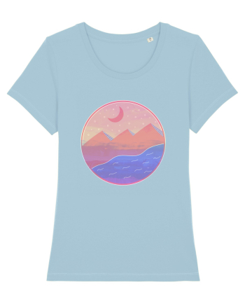 Pyramids - textured style Sky Blue