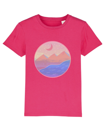 Pyramids - textured style Raspberry