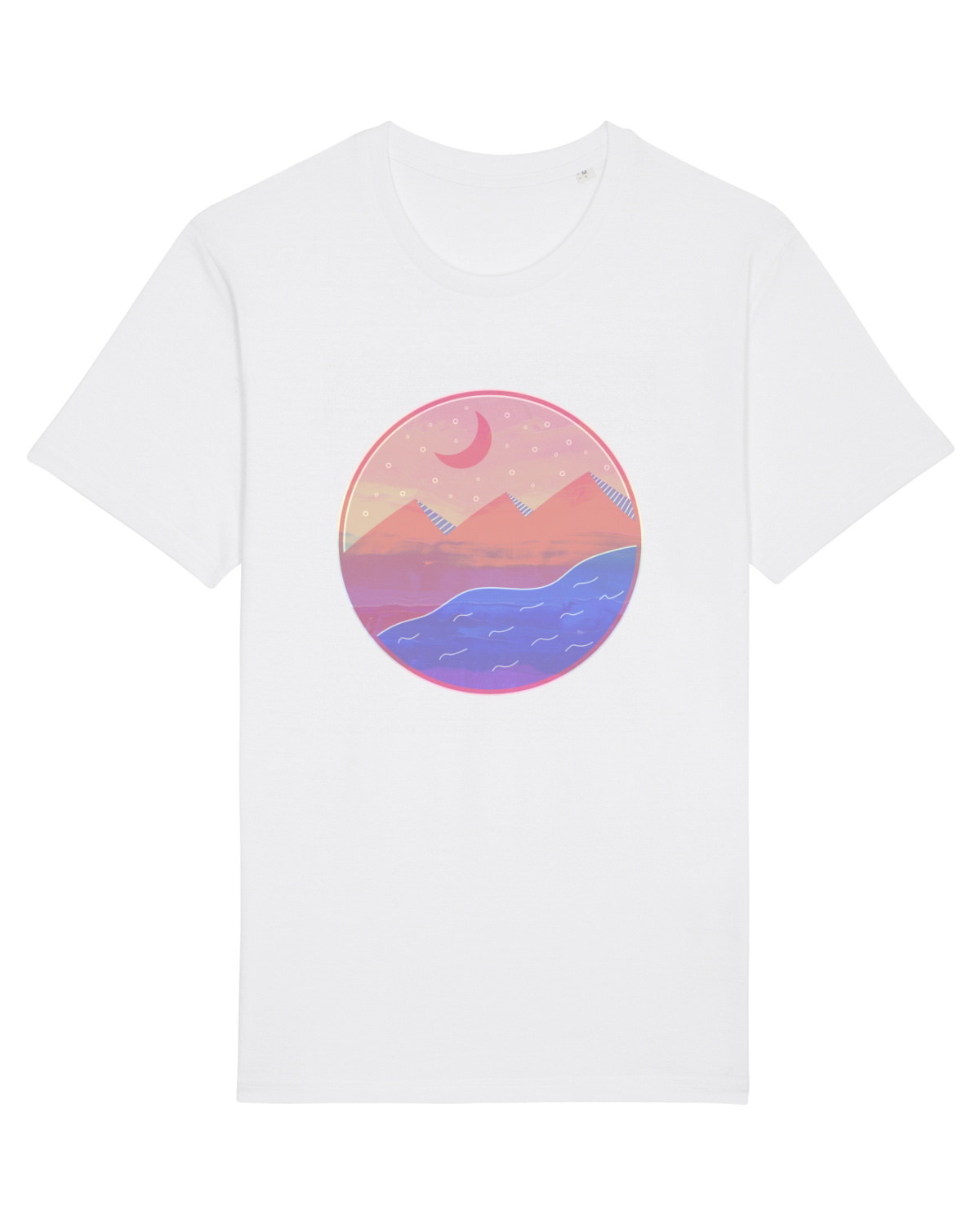 Tricou mânecă scurtă Unisex Rocker White