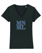 MNML - Minimal Tricou mânecă scurtă guler V Damă Evoker