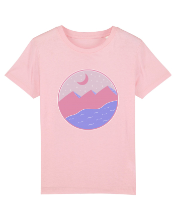 Pyramids - flat style Cotton Pink