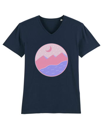 Pyramids - flat style French Navy