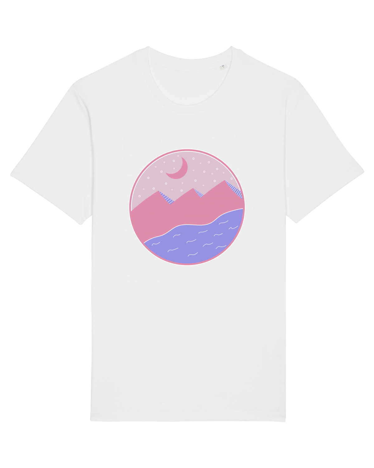 Tricou mânecă scurtă Unisex Rocker White