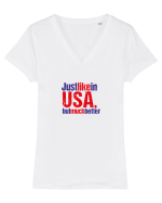 Just like in USA, but much better Tricou mânecă scurtă guler V Damă Evoker