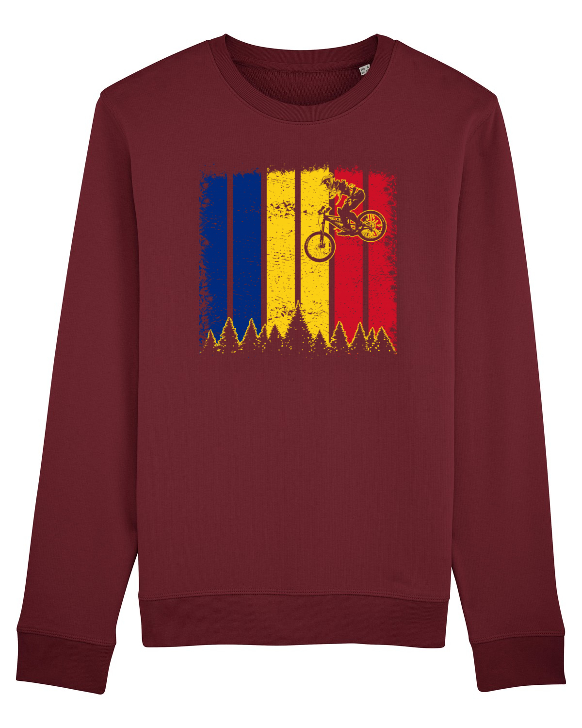 Bluză mânecă lungă Unisex Rise Burgundy