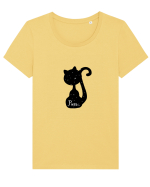 Pisica nocturna Tricou mânecă scurtă guler larg fitted Damă Expresser