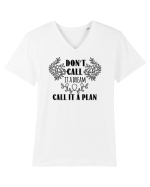 Fii perseverent Tricou mânecă scurtă guler V Bărbat Presenter