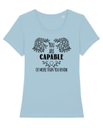 Ești capabil Tricou mânecă scurtă guler larg fitted Damă Expresser