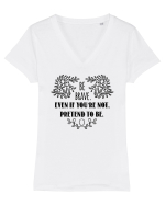 Fii curajos Tricou mânecă scurtă guler V Damă Evoker