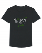 Be the art, live the art, breathe the art. Un design simplu dar de impact Tricou mânecă scurtă guler larg Bărbat Skater