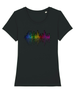 Keep the rhythm Tricou mânecă scurtă guler larg fitted Damă Expresser
