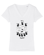 let`s together Tricou mânecă scurtă guler V Damă Evoker