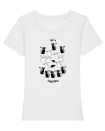let`s together Tricou mânecă scurtă guler larg fitted Damă Expresser