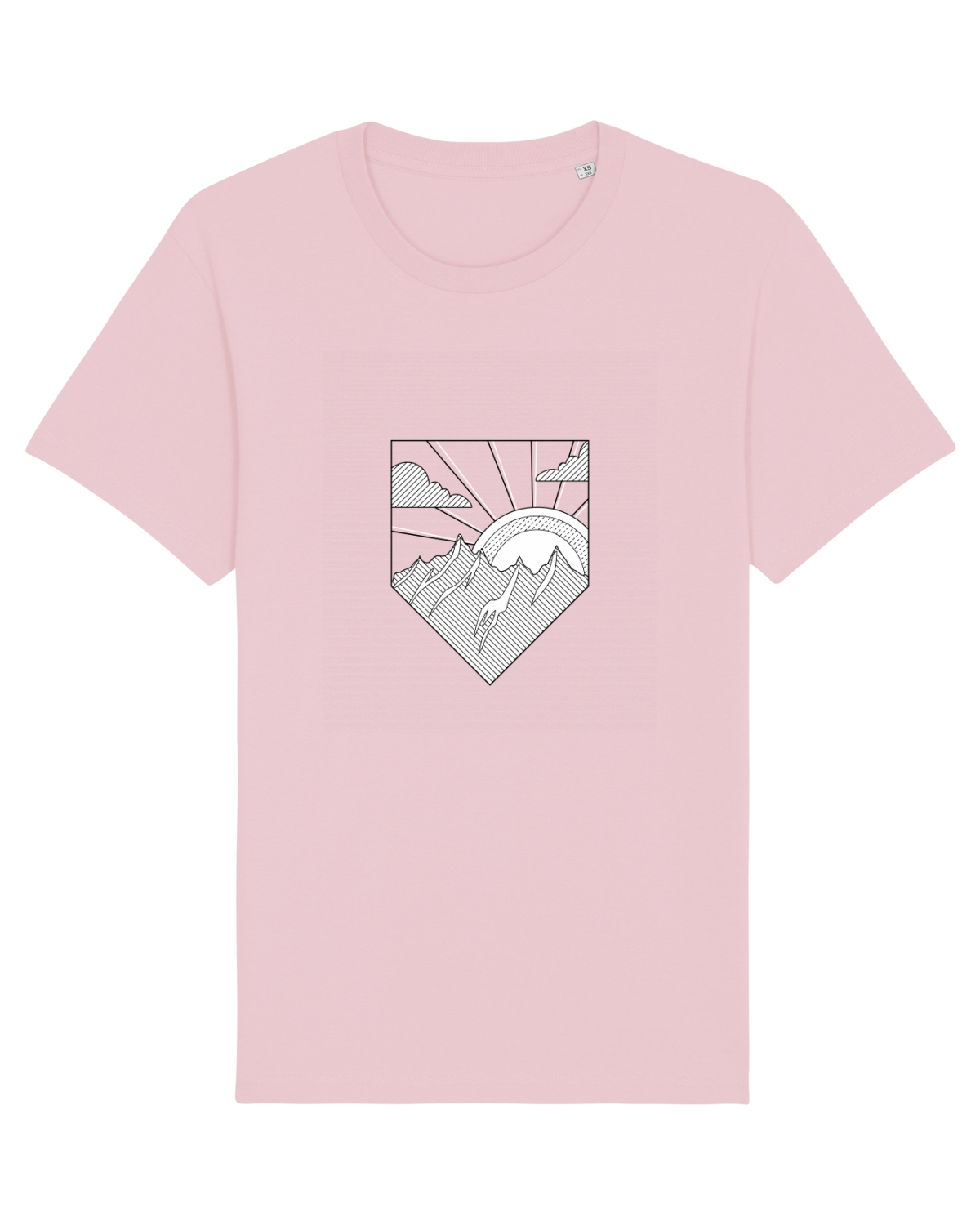 Tricou mânecă scurtă Unisex Rocker Cotton Pink