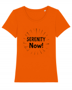 Serenity Now!!! Tricou mânecă scurtă guler larg fitted Damă Expresser