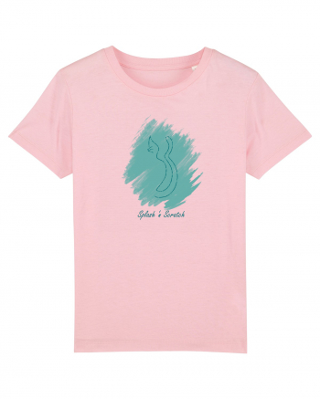 Cat Splash Green Cotton Pink