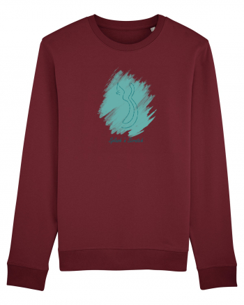 Cat Splash Green Burgundy