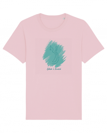 Cat Splash Green Cotton Pink