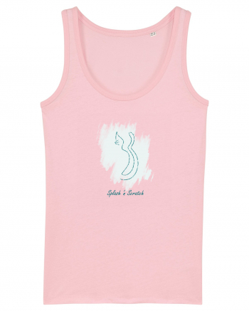 Cat Splash Blue Cotton Pink