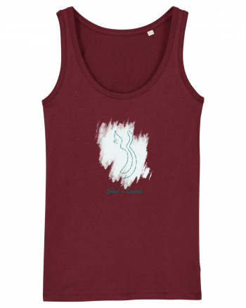 Cat Splash Blue Burgundy