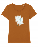 Cat Splash Blue Tricou mânecă scurtă guler larg fitted Damă Expresser