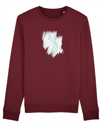 Cat Splash Blue Burgundy