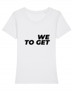 We are together Tricou mânecă scurtă guler larg fitted Damă Expresser