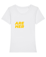 We are together Tricou mânecă scurtă guler larg fitted Damă Expresser
