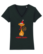 Pisica de Crăciun Tricou mânecă scurtă guler V Damă Evoker