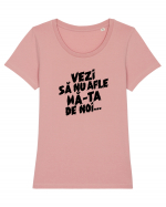 Vezi să nu afle mă-ta de noi... Tricou mânecă scurtă guler larg fitted Damă Expresser