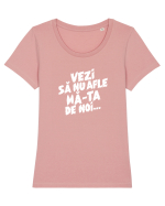 Vezi să nu afle mă-ta de noi... Tricou mânecă scurtă guler larg fitted Damă Expresser