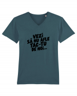 Vezi să nu afle tac-tu de noi... Tricou mânecă scurtă guler V Bărbat Presenter