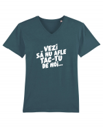 Vezi să nu afle tac-tu de noi... Tricou mânecă scurtă guler V Bărbat Presenter