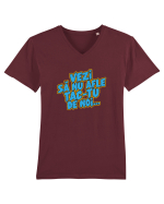 Vezi să nu afle tac-tu de noi... Tricou mânecă scurtă guler V Bărbat Presenter