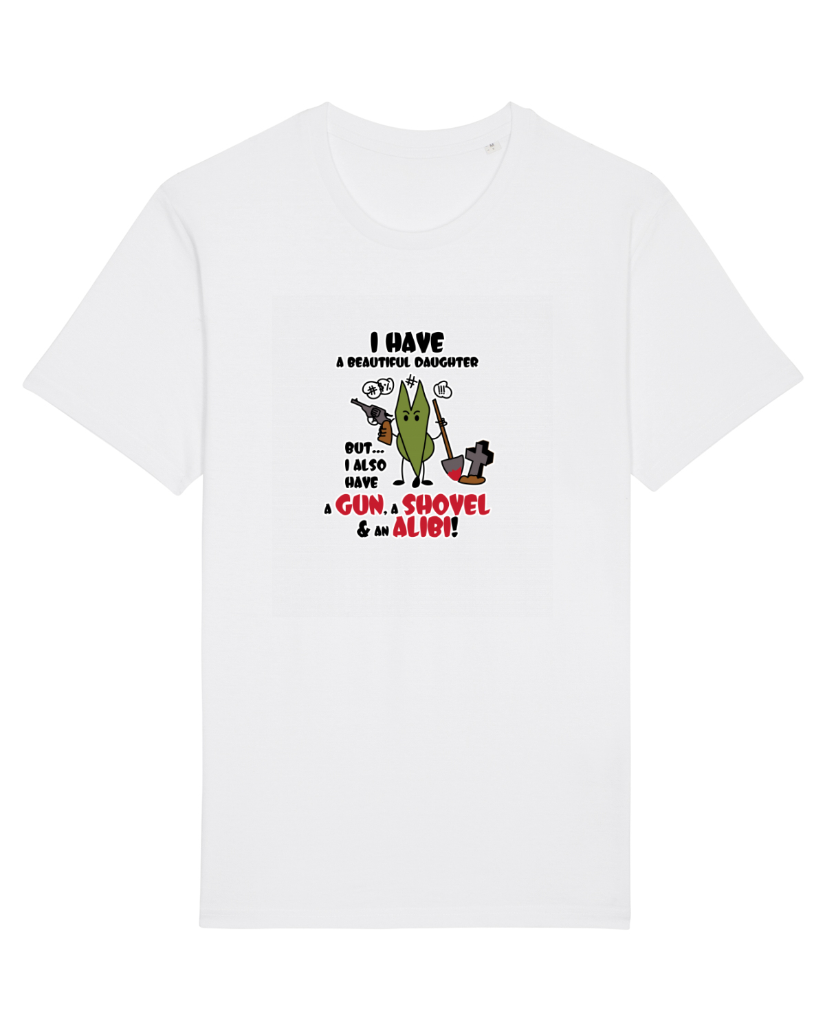 Tricou mânecă scurtă Unisex Rocker White