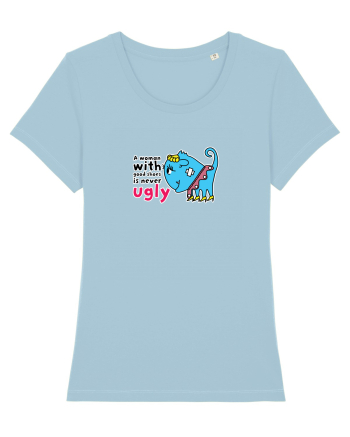 A woman with good shoes is never ugly Sky Blue